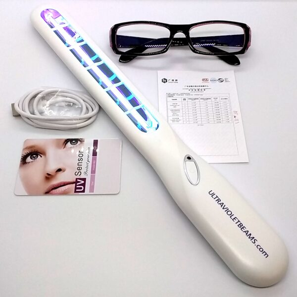 UV-C Dual Usage Germicidal 5W Quartz Lamp Wand With Foldable Case, Anti UV-C Glasses. Professional Portable Ultraviolet Sterilizer/Sanitizer - Image 7