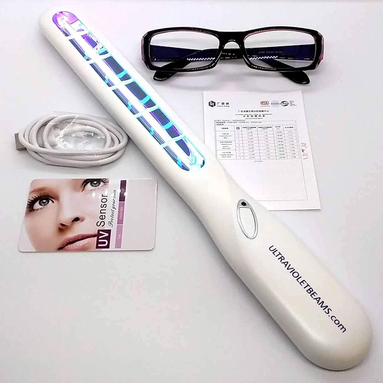 Professional 5W UV-C Quartz Sanitizer Surface Treatment Wand with Portable Treatment Bag & UV Safety Eye Protection - Image 4