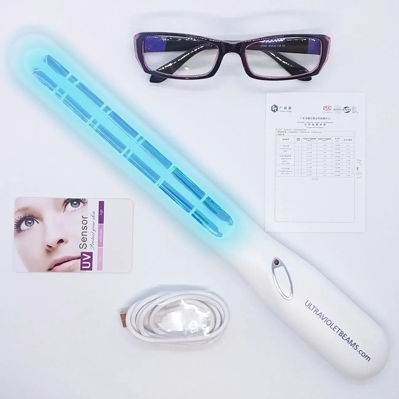 Professional 5W UV-C Quartz Sanitizer Surface Treatment Wand with Portable Treatment Bag & UV Safety Eye Protection - Image 10