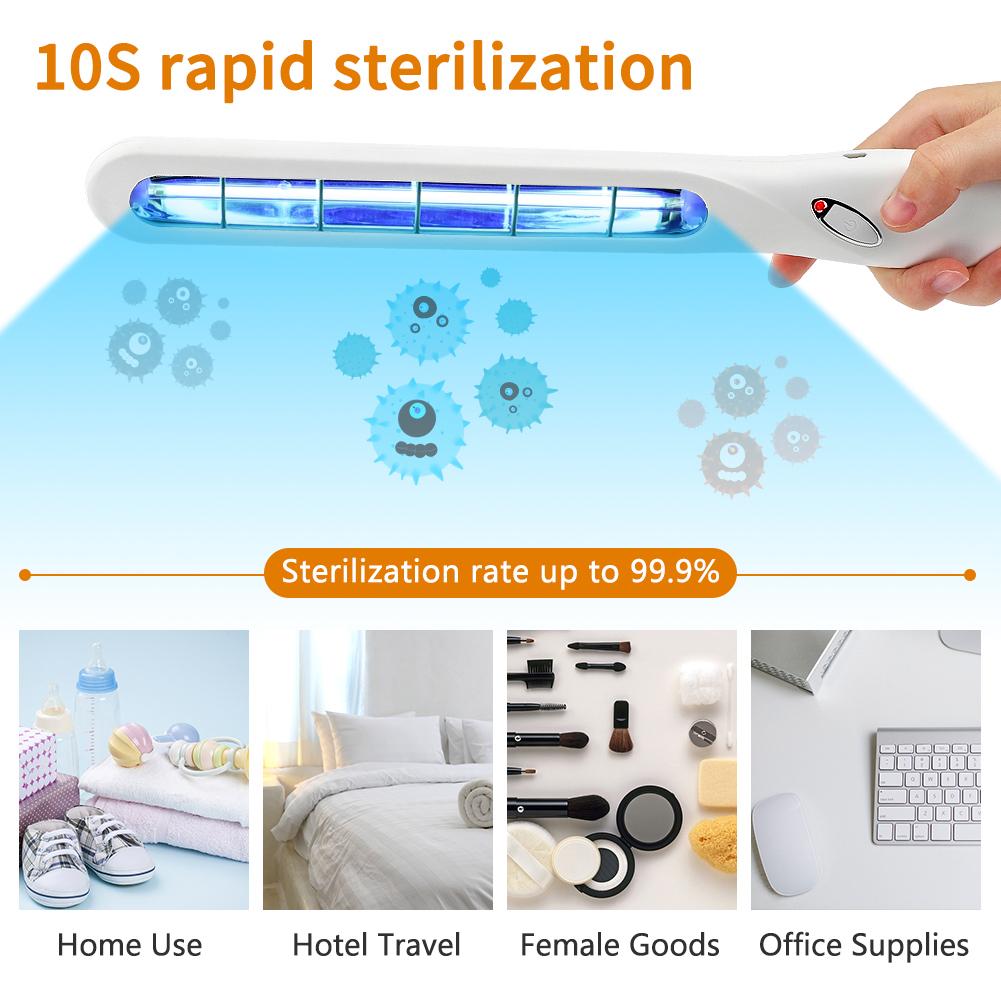 USA Most Powerful Portable UV-C Germicidal 5W Quartz Lamp W/ Goggles USB Rechargeable - Disinfection/Sterilization For Home and Travel