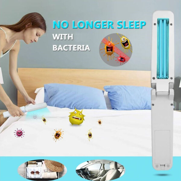 USA Most Powerful Handheld Folding Quartz UV-C Disinfection/Sterilization 3W Lamp For Home and Travel